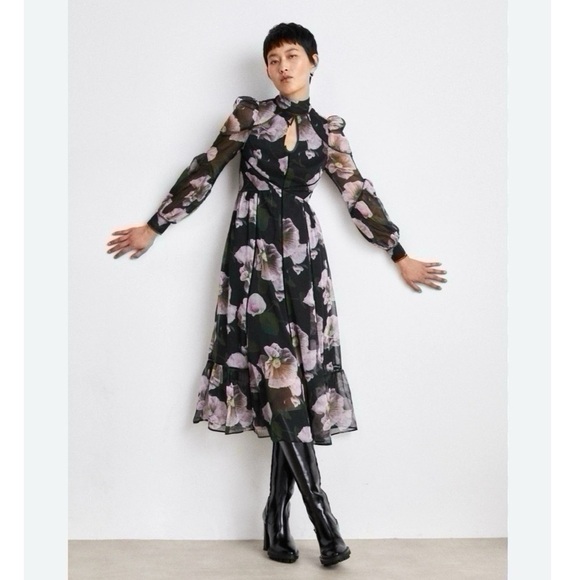 Ted Baker Dresses & Skirts - NEW Ted Baker Women’s Pohlley Ladder Trim Midi Dress Size 0